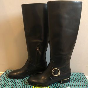 Tory Burch Sofia Riding Boots Black NIB